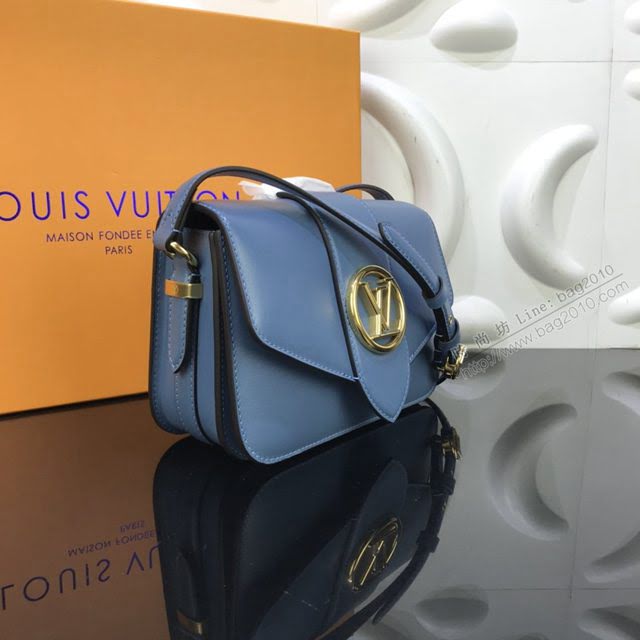 LV包包 lv2020專櫃新款女包 磨面牛皮 Pont9手袋 LV單肩斜跨女包  ydh3614